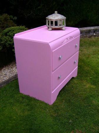 Image 3 of Barbie pink 2 drawer chest of drawers