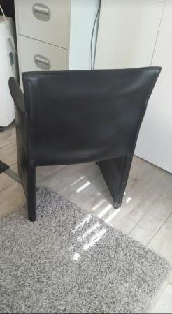 Image 3 of black leather chair modern sofa retro designer office