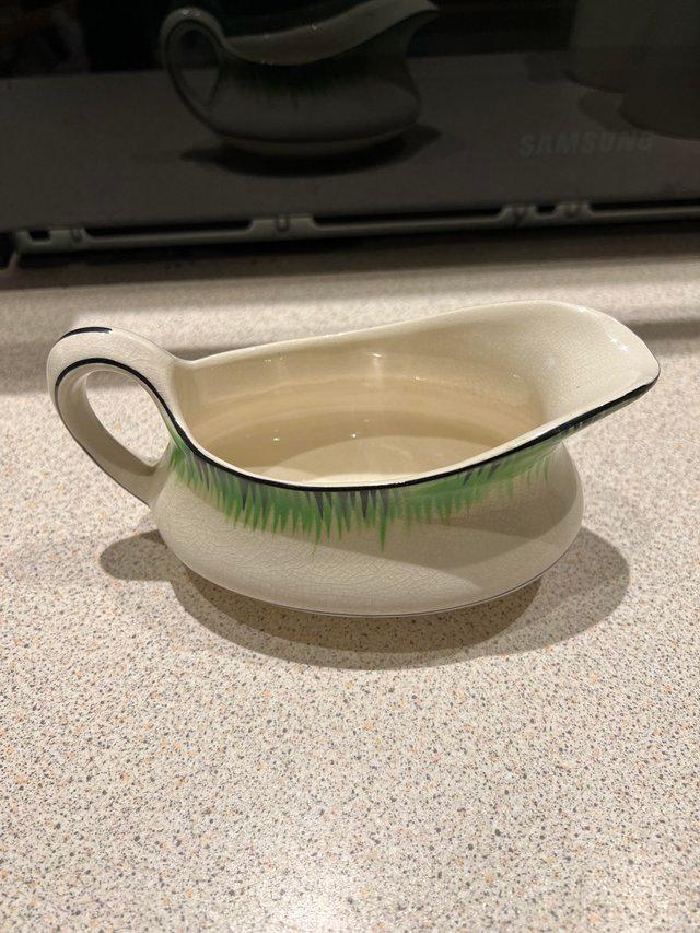 Preview of the first image of Tg Green Grassmere gravy or sauce boat C.257.