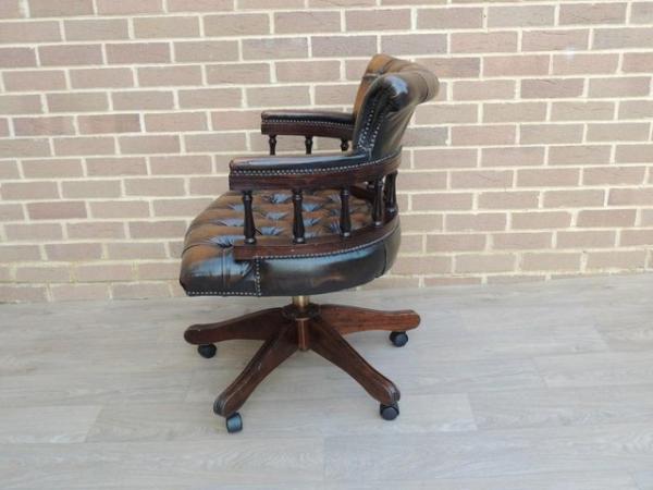Image 8 of Golden Brown Chesterfield Captains Chair (UK Delivery)