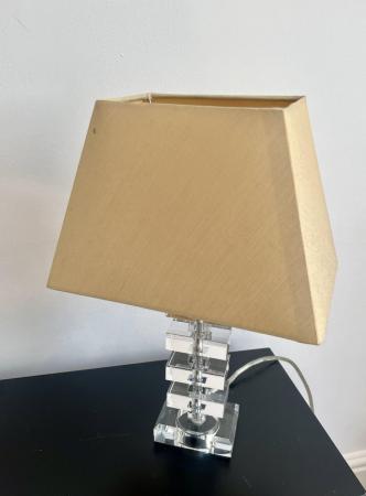 Image 3 of Glass Table Lamp with bulb 37cm high
