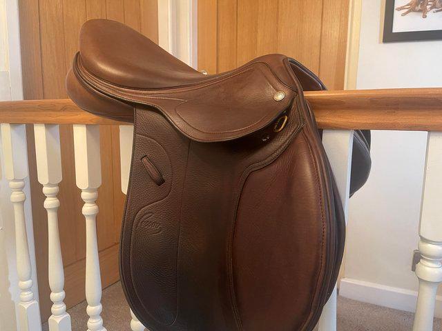 Preview of the first image of Xp3 Legacy Pessoa brown jump saddle for sale.