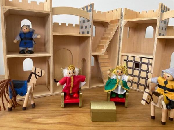 Image 2 of Melissa and Doug Fold & Go Wooden Castle