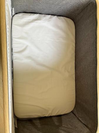 Image 3 of Tutti Bambini CoZee Bedside Crib - Oak and Charcoal [cash an
