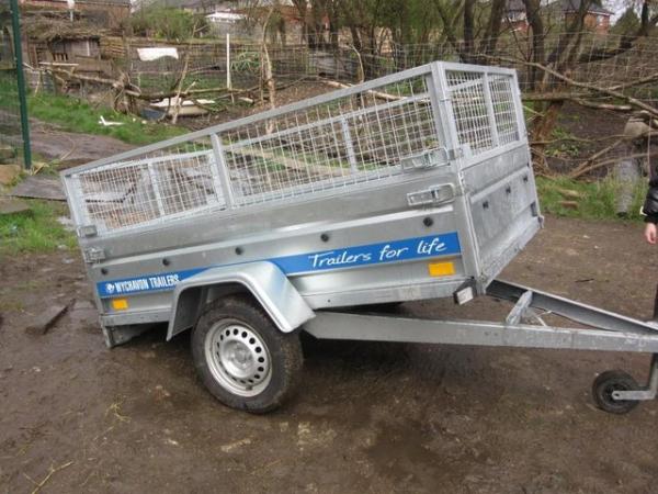 Image 5 of like new caged tipping trailer