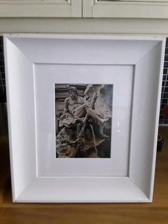 Image 2 of White framed Statue Picture good condition