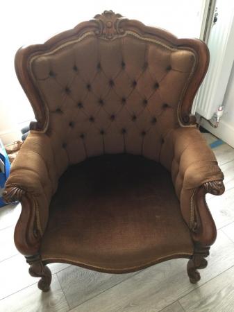 Image 2 of RegencyDeep buttoned armchair