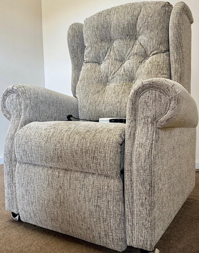 Preview of the first image of WILLOWBROOK ELECTRIC RISER RECLINER GREY CHAIR ~ CAN DELIVER.
