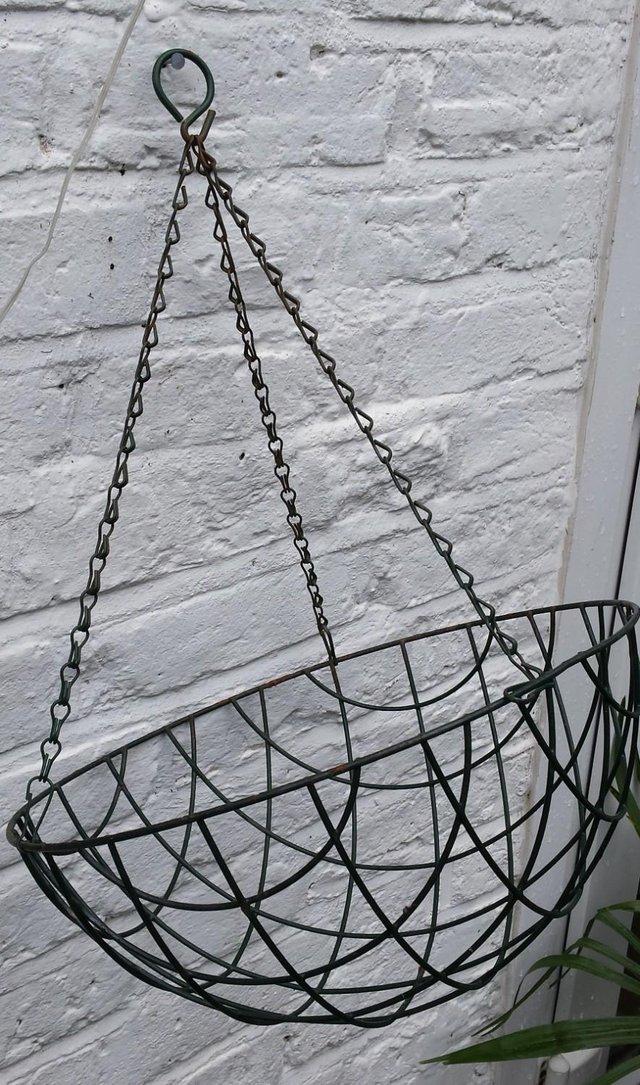 Preview of the first image of Metal HANGING BASKET for flower displays etc.