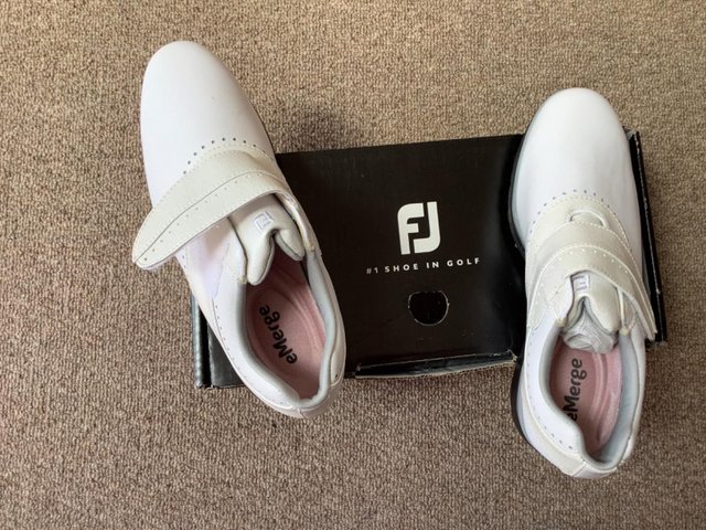 Preview of the first image of ladies footjoy  golf shoes(never worn)size uk 7.
