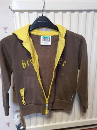 Image 1 of Brownie uniform yellow and brown hoodie.