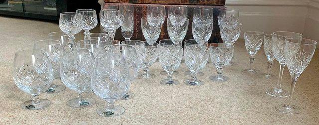 Preview of the first image of Selection of crystal glass and crystal drinking glasses.