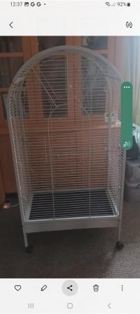 Image 2 of Large partot cage on wheels top opening