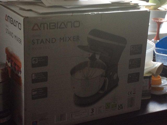 Preview of the first image of Ambiano stand mixer, grey new condition.