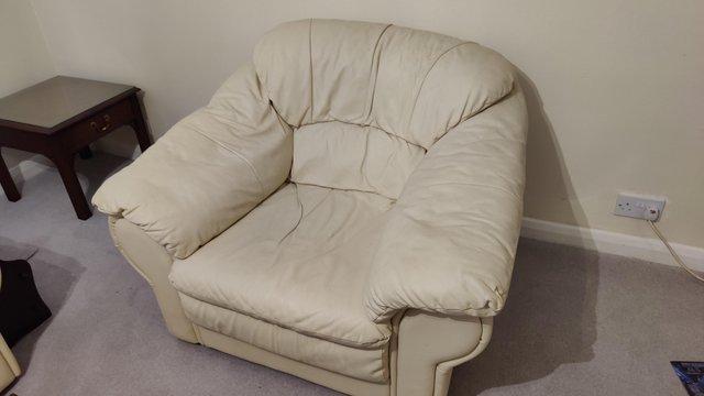 Preview of the first image of 1 seater leather sofa - excellent condition.