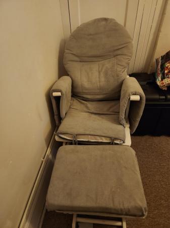Image 2 of Nursing rocker chair and matching rocking foot stool