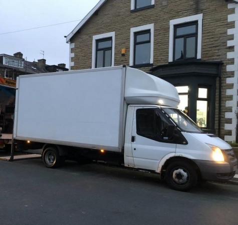 Image 2 of 2002 lwb twin axle ford transit Luton van with electric tail