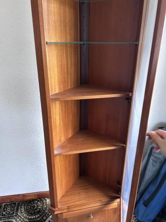 Image 1 of Corner cabinet with shelves and a small cupboard