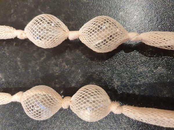 Image 2 of Topshop Nude Bead & Net Necklace