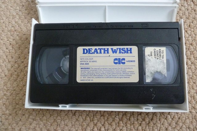 Preview of the first image of Death Wish 1 (Original Uncertified VHS Movie).