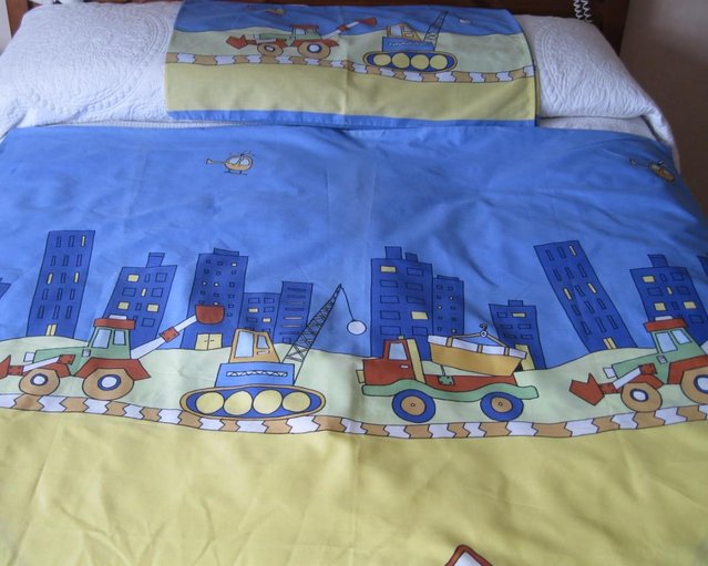 Preview of the first image of Boys Quilt cover and pillowcases.