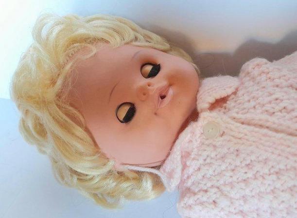 Image 2 of 1980's SOFT PLASTIC DOLL - PINK OUTFIT  - 39 cm tall
