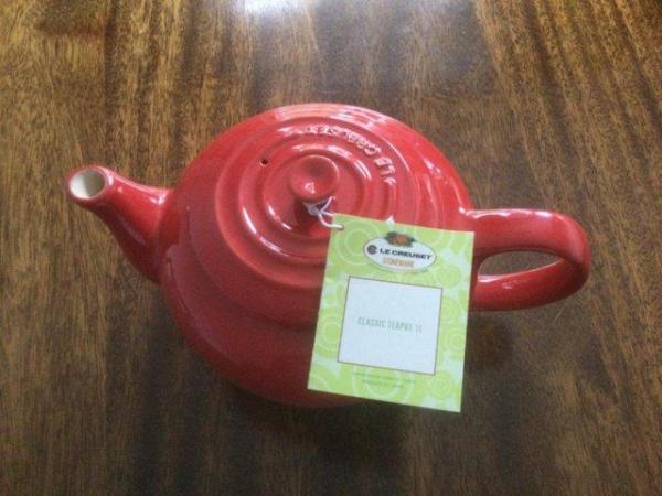Image 3 of Le Creuset classic red teapot brand new.
