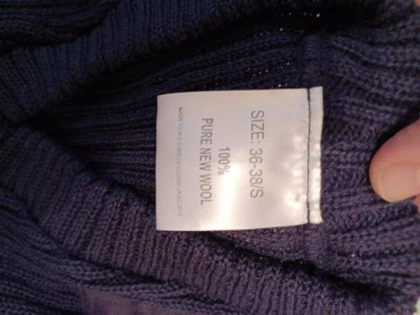 Image 3 of Blue V neck jumper 100% pure wool small (36-38)
