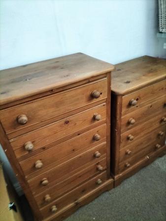 Image 1 of Pair of Solid Wooden Drawers.