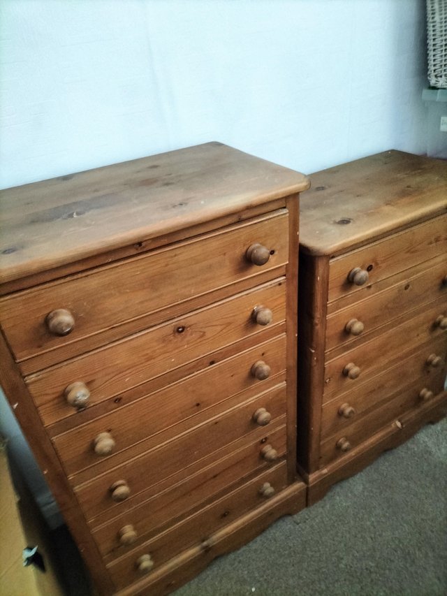 Preview of the first image of Pair of Solid Wooden Drawers..