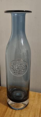 Image 2 of Dartington Dahlia Flower Bottle Vase, Ink Blue - VGC