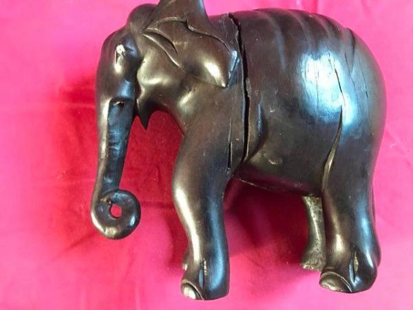 Image 1 of Antique Black ebony elephant £5