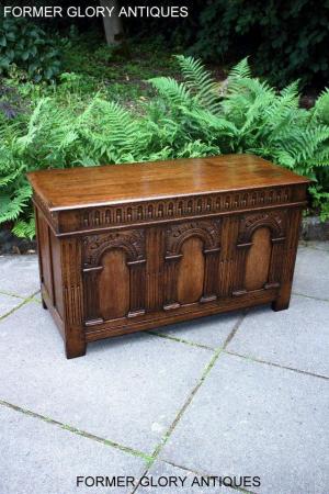 Image 43 of A TITCHMARSH & GOODWIN CARVED OAK BLANKET CHEST BOX TRUNK