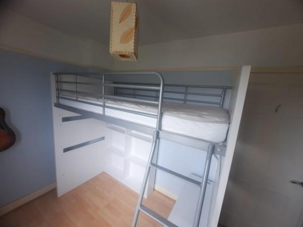 Image 2 of High Sleeper Loft Bed White 3ft  (cost £400+)