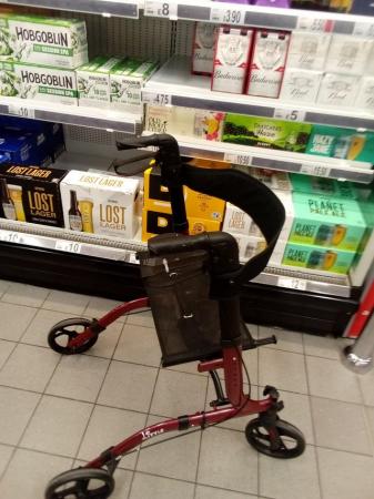 Image 2 of Zimmer walking frame and seated four wheeled     waler.