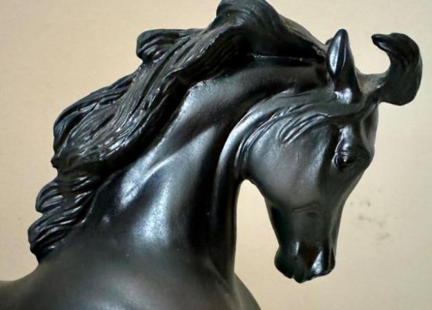 Image 7 of ‘FURY’ black stallion by Pamela Du Boulay Franklin Mint