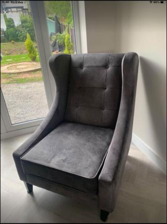 Image 2 of Grey sofa and chair excellent condition