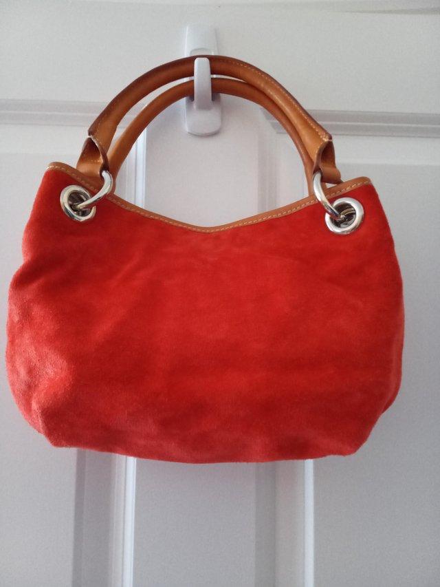 Preview of the first image of Hobbs small suede handbag - only used once.