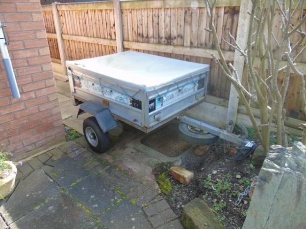 Image 2 of tip trailer 3 x 4`, galvanised body, 3 spare wheels
