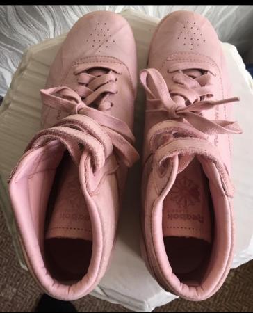 Image 2 of Trainers polish pink crinkle look Size UK 7