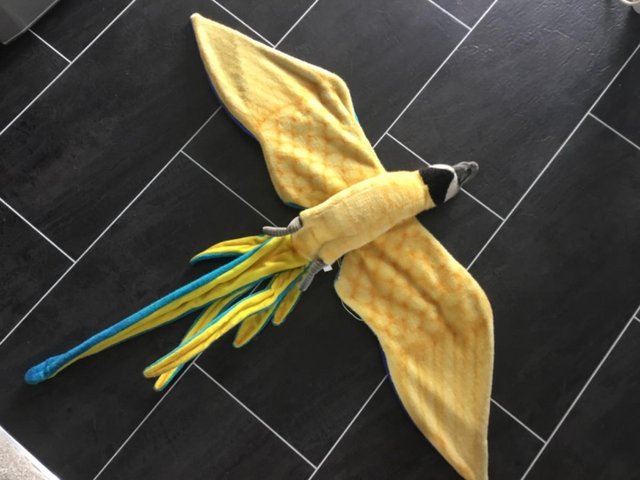 Preview of the first image of Hansa life size parrot macaw hanging plush decoration..