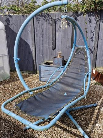 Image 3 of Garden swing/hammock . Sturdy metal strong and heavy frame