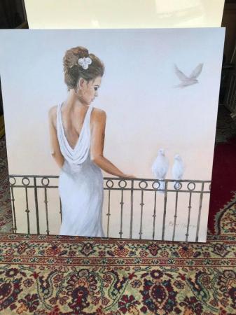 Image 1 of Bree merryn lady in white canvas