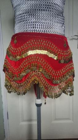 Image 1 of Lovely belly dance hip scarf. Very good condition.