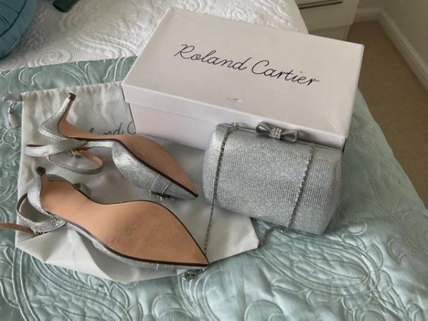Image 3 of Roland Cartier sliver shoes and bag size 5.