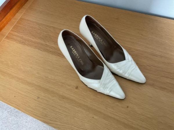 Image 3 of Occasion shoes size 36.5 pearlised cream leather