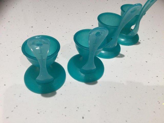 Preview of the first image of Set of 4 egg cups & spoons.....