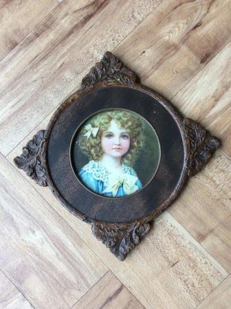 Image 2 of A pair of very pretty Victorian pictures of girl.
