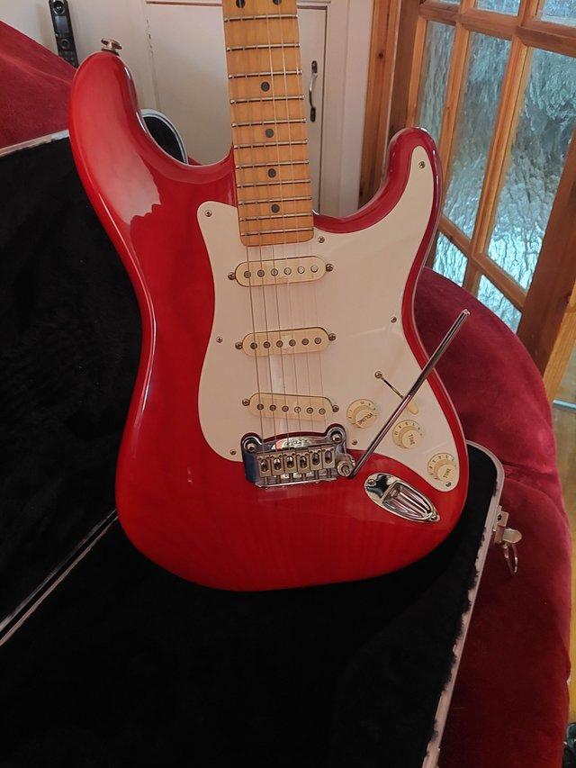 Preview of the first image of Red G&L Stratacaster USA Legacy Guitar.
