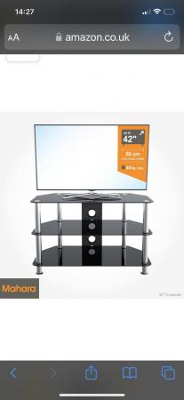Image 1 of Brand new Mahara tv stand black and chrome